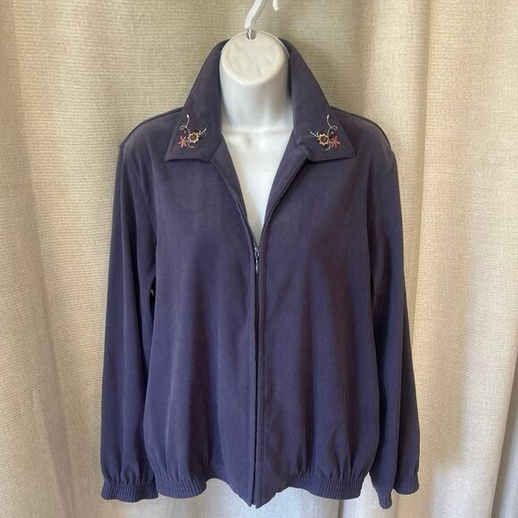 Alfred Dunnner Petites Light Purple Zip Up Casual Jacket Women’s 6P - Picture 1 of 7